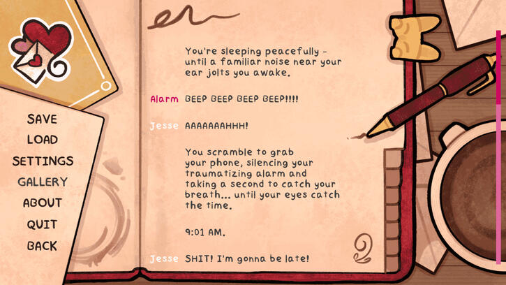 "Love Letter Log Screen", Digital, 2026.